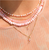 Leah Alexandra | Deux Drop Necklace - Pink Sapphire