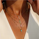 Leah Alexandra | Deux Drop Necklace - Pink Sapphire