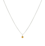 Leah Alexandra | Birthstone Necklace - Silver & Citrine