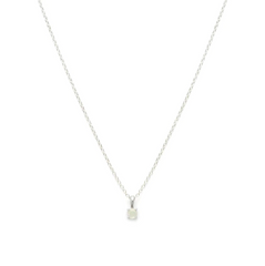 Leah Alexandra | Birthstone Necklace - Silver & Opal
