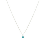 Leah Alexandra | Birthstone Necklace - Silver & Turquoise
