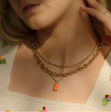 Leah Alexandra | Gummy Neon Necklace - Orange