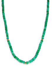 Anzie | Boheme Faceted Green Opal Rondelle Necklace