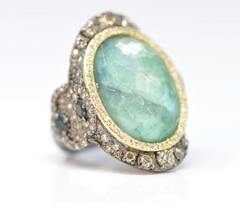 Armenta | Oval Emerald Cocktail Ring