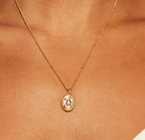 Satya | Lotus Birthstone Locket Necklace