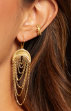 Satya | Scattered Moonlight Chain Moon Earrings