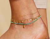 Satya | Moonlit Journey Turquoise Moon Anklet