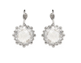 Anzie | Sterling Silver Dew Drop Snowflake Earrings