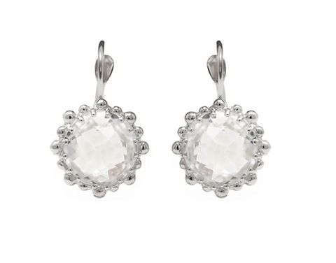 Anzie | Sterling Silver Dew Drop Snowflake Earrings
