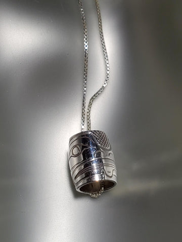 Sterling Silver 'Frog' Small Spirit Bead Necklace