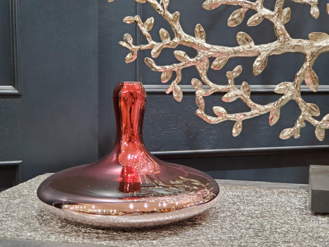Ruby Mirrored Positive Drop Vase