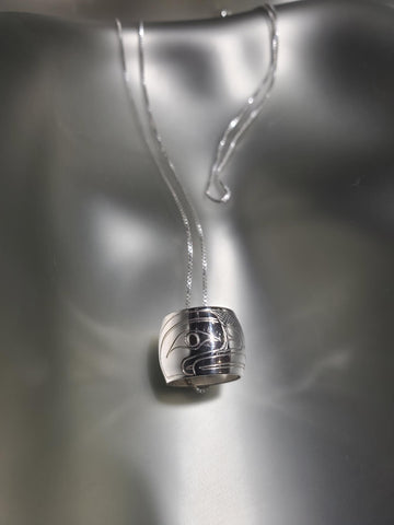 Sterling Silver 'Eagle' Large Spirit Bead Necklace