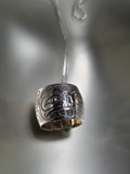 Sterling Silver 'Beaver' Large Spirit Bead Necklace