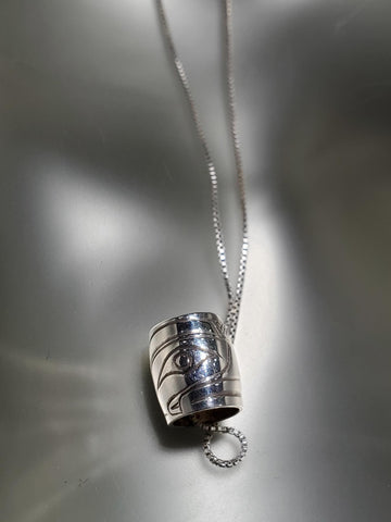 Sterling Silver 'Eagle' Small Spirit Bead Necklace