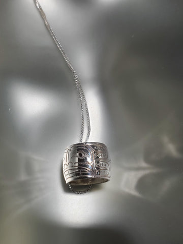 Sterling Silver 'Sun' Large Spirit Bead Necklace