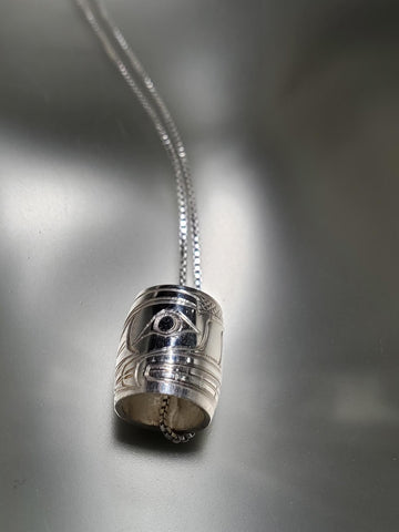 Sterling Silver 'Wolf' Small Spirit Bead