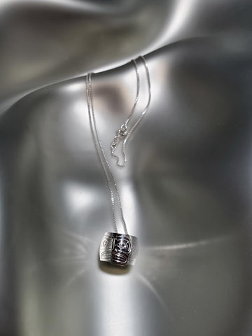Sterling Silver 'Moon' Large Spirit Bead Necklace