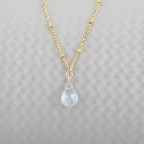 Diane Rodger | Satellite Gemstone Solo Necklace - Gold Fill