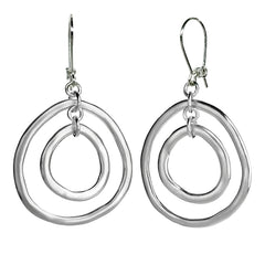 Matsu | Sterling Silver Double Circlet Earrings