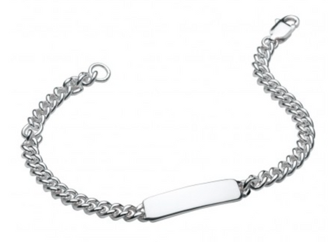 Sterling Silver Simple Identity Bracelet