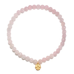 Satya | Supported In Love Lotus Rose Quartz Bracelet