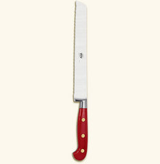 Match | Berti, Red Lucite Bread Knife With Magnetized Block