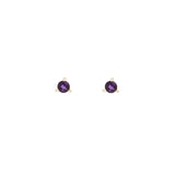 Element Studs - Amethyst & Gold Plate