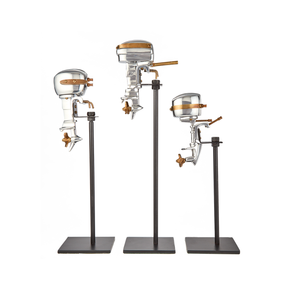 Outboard Motor Replicas, set of three, aluminum RUBAIYAT