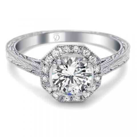 Timeless Design | Platinum Diamond Halo Ring
