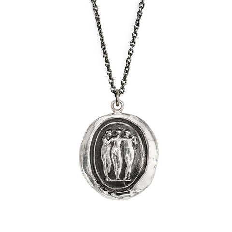 Pyrrha | Sterling Silver "Three Graces" Talisman Necklace