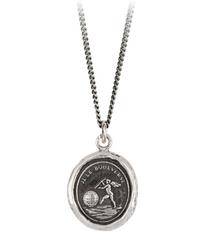 Love Moves The World Sterling Silver Talisman Necklace