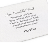 Love Moves The World Sterling Silver Talisman Necklace