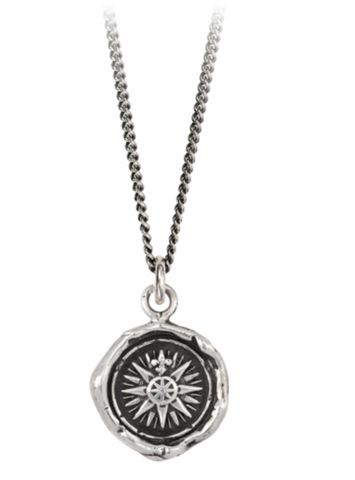 Direction Sterling Silver Talisman Necklace - 20" chain