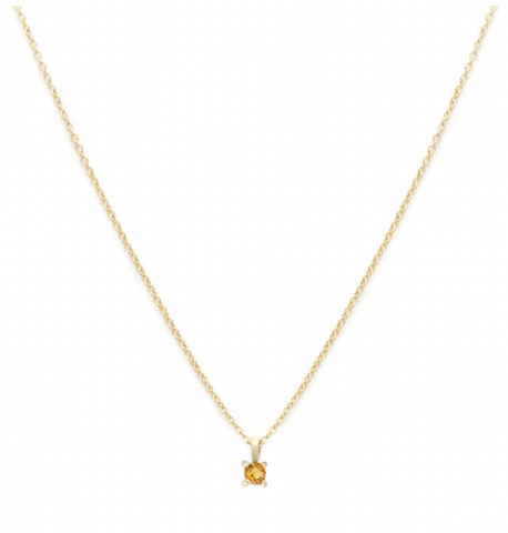 Leah Alexandra | Birthstone Necklace, Citrine