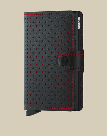 Secrid | Perforated Black-Red Mini Wallet