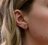 Pyrrha | Sterling Silver Mushroom Symbol Stud Earrings