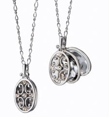 Monica Rich Kosann | Oval Gate Locket with Sapphires