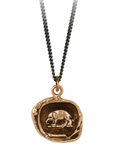 Pyrrha | "Elephant" Bronze Talisman Necklace