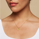 Satya | April White Topaz Birthstone Mandala Necklace