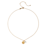 Satya | April White Topaz Birthstone Mandala Necklace