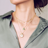 Satya | May Emerald Birthstone Mandala Necklace
