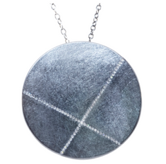 Palladium & Sterling Silver, White Brilliant Cut Diamonds Necklace