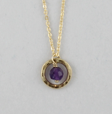 Dianne Rodger | Halo Birthstone Necklace - Gold Fill