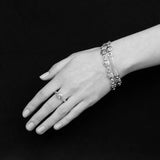 The Double Decorative Floral Link Bracelet