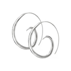 Matsu | Sterling Silver Small Spiral Hoop Earrings
