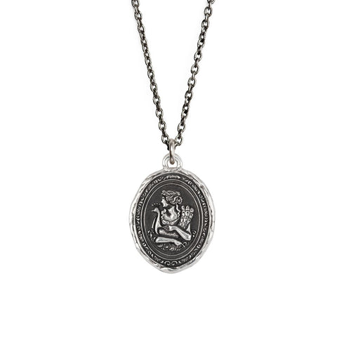 Hera Goddess Sterling Silver Talisman Necklace