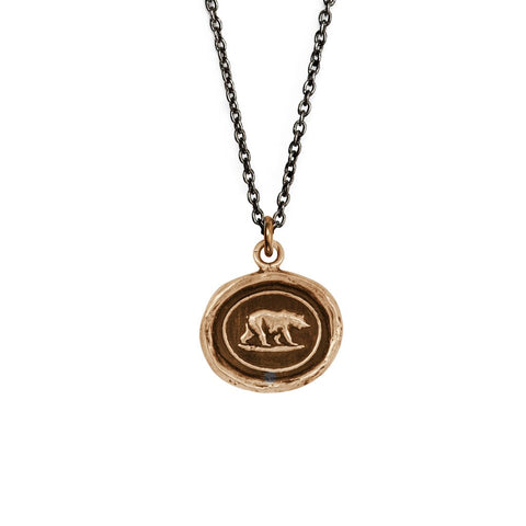 Pyrrha | "Mother Bear" Talisman Necklace - Bronze