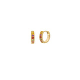 Leah Alexandra | Pave Huggies - 10mm Multi Sapphire