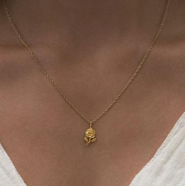 大人可愛いローズ【leah alexandra】ROSE NECKLACE★カナダ発 Leah Alexandra Rose necklace