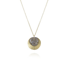 Todd Reed | 18K Gold & Sterling Silver White & Autumn Brilliant Cut Diamonds Necklace